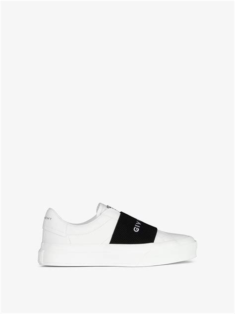 City Sport sneakers in leather with GIVENCHY strap .